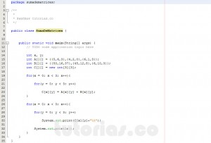 programacion en java: sumar matrices
