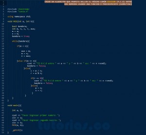 programacion en C++: hallar el maximo comun divisor entre dos numeros