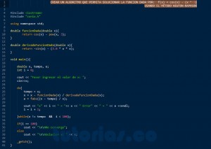 programacion en C++: metodo newton raphson