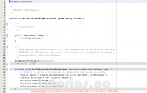 programacion en java: area perimetro del circulo