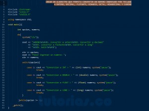 programacion en C++: conversion de datos