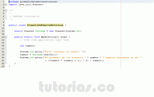 programacion en java: promedio de numeros naturales