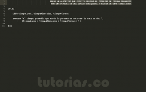 programación en pseudocodigo: hallar el tiempo recorrido