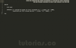 programación en pseudocodigo: hallar la cantidad de fruta consumida