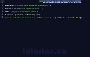 programacion en python: cantidad dias dormidos