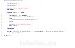 programacion en pseint: cantidad pares impares