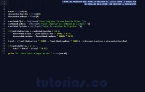 programacion en python: hallar el costo de mercado