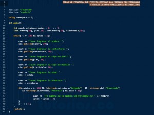 programacion en c++: hallar la modelo elegida