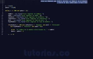 programacion en python: hallar la modelo elegida