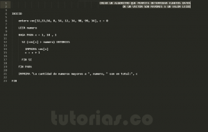 programacion en pseudocodigo: datos mayores a un valor