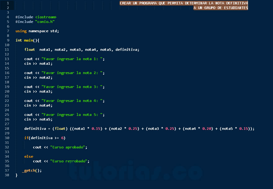 notaDefinitivaC++ | Tutorias.co