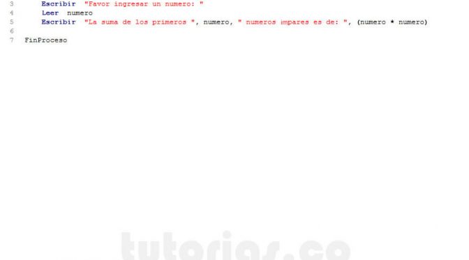 Operadores Pseint Suma De Numeros Impares Tutorias Co