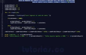 programacion en python: comision por ventas