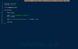 programacion en c++: conversion dolar a bolivar