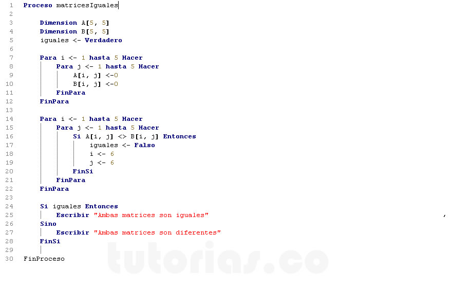 arreglos – pSeint (matrices iguales)