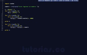 programacon en python: matriz mas numero