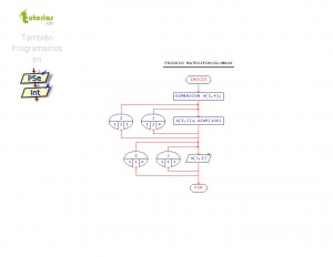 diagrama de flujo: imprimir matriz por columnas