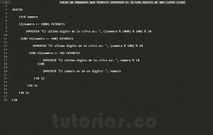 programacion en pseudocodigo: el ultimo digito de un numero