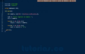 programacion en c++: vector mas numero