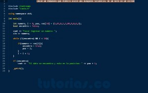 programacion en c++: busqueda secuencial de un dato