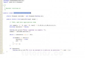programacion en java: busqueda secuencial