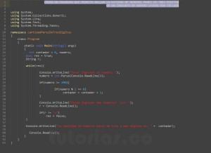 programacion en c#: cantidad pares de tres digitos
