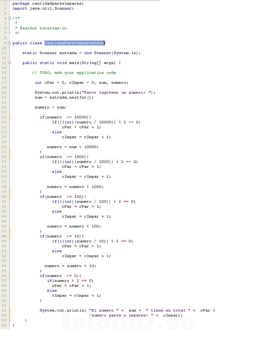 sentencia if-else – java (cuantos pares impares de una cifra)