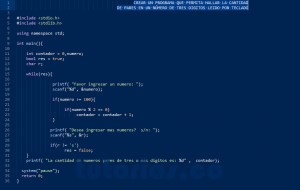 programacion en turbo C: cantidad pares tres digitos