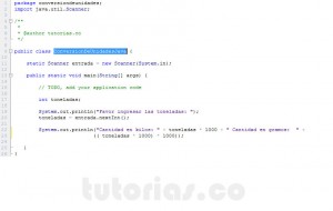 programacion en java: conversion de unidades