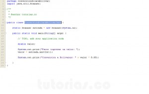 programacion en java: conversion dolar a bolivares