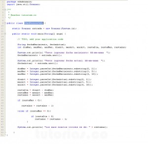 programacion en java: hallar la edad en años