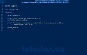 programacion en turbo C: hallar las horas de conexion a redes sociales