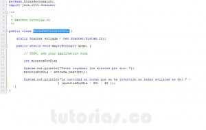 programacion en java: cantidad horas de conexion