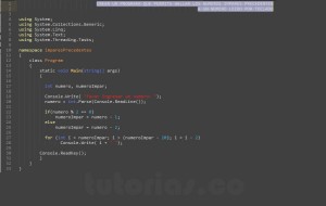 programacion en c#: impares precedentes