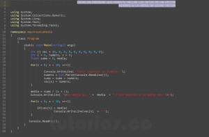 programacion en c#: mayores a la media