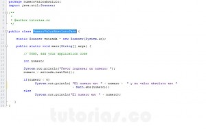 porgramacion en java: numero en valor absoluto