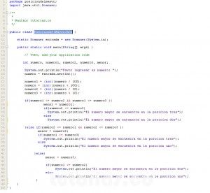 programacion en java: posicion del mayor valor
