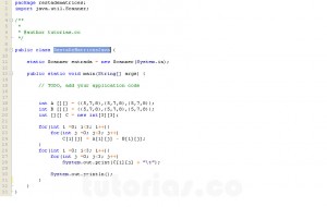 proramacion en java: resta de matrices