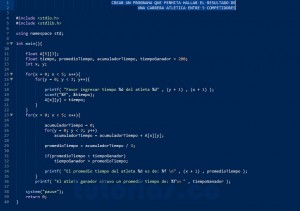 programacion en turbo C: resultado carrera atletica