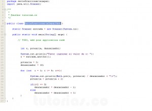 programacion en java: serie fraccionaria impar