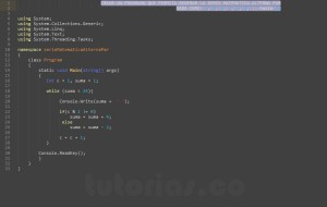 programacion en c#: serie matematica alterna par