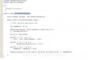 programacion en java: suma datos vector