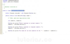 programacion en java: suma de dos numeros