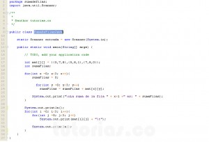 programacion en java: suma de filas