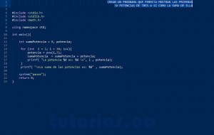 programacino en turbo C: suma de potencias de tres