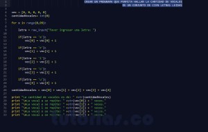 programacion en python: cantidad de vocales