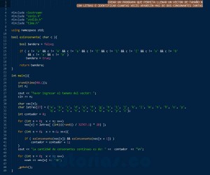 programacion en visual C++: consonantes continuas
