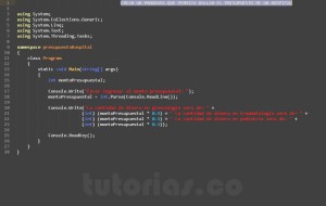 programacion en c#: hallar el presupuesto de un hospital