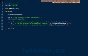 programacion en c++: presupuesto de un hospital