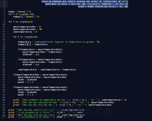 programacion en python: hallar la temperatura anual